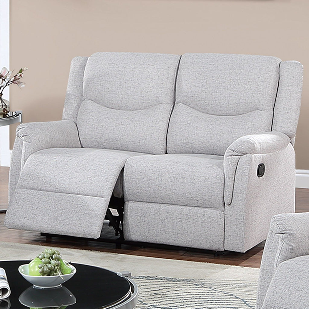 Modern Style Recliner Loveseat With Plush Armrest And Headrest