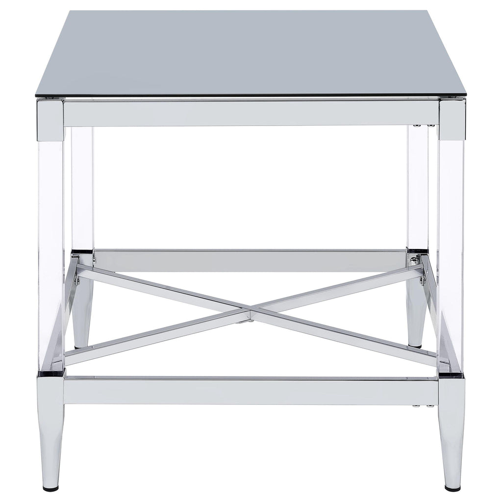 Wallingsford - 2 Piece Square Coffee And End Table Set - Chrome