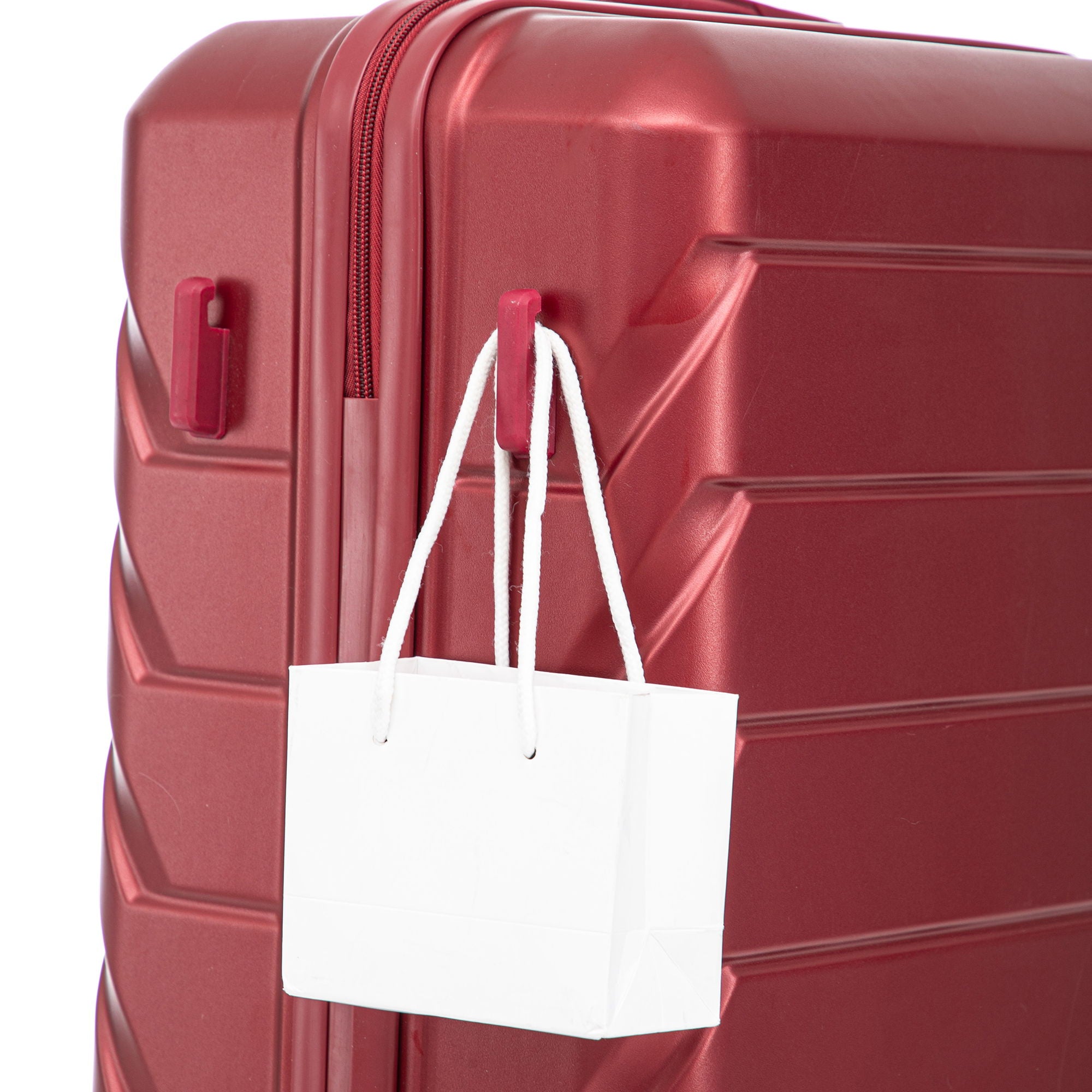Hard Shell Luggage With Scratch Resistant Surface, 4 Wheels, Combination Lock & Side Hooks