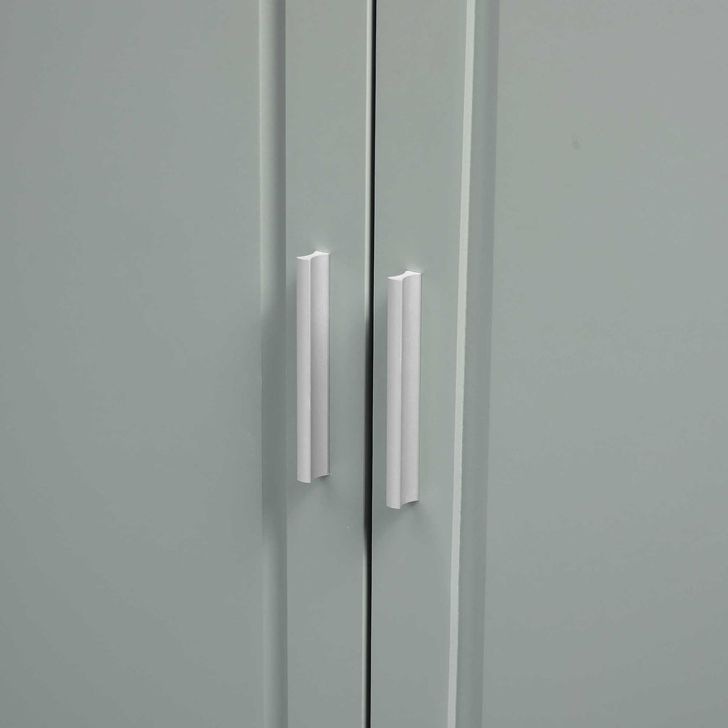 Tall And Wide Storage Cabinet With Doors, 3 Drawers