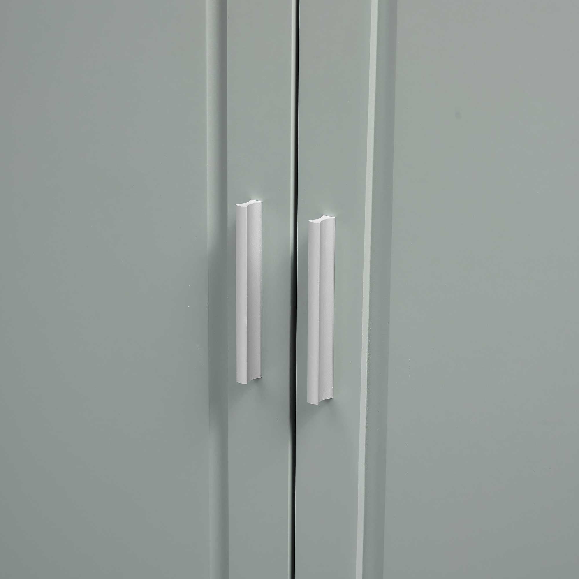 Tall And Wide Storage Cabinet With Doors, 3 Drawers