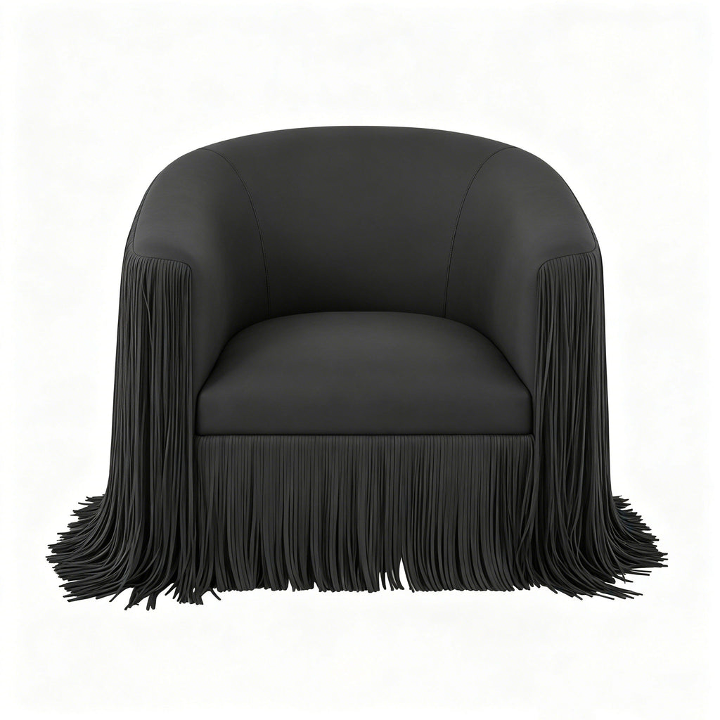 Isle - Swivel Chair With Fringe Accent