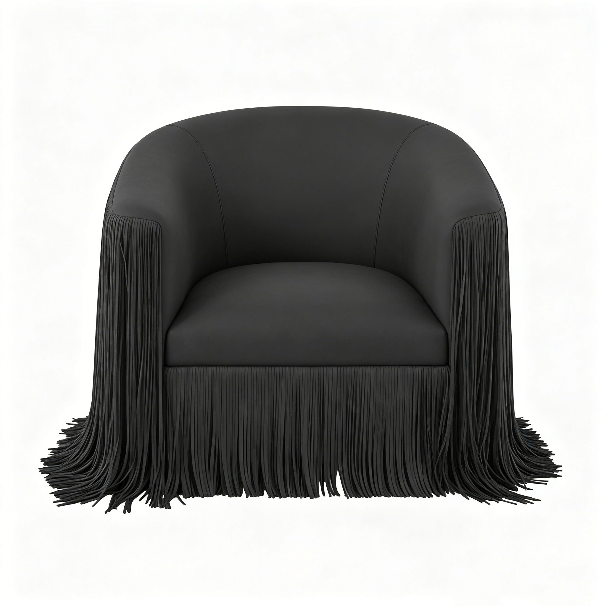 Isle - Swivel Chair With Fringe Accent