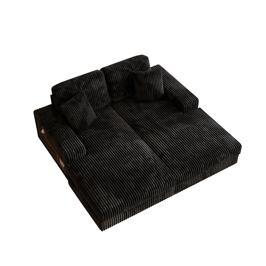 Convertible Sectional Sofa, Sleeper Oversized Living Room Lounge