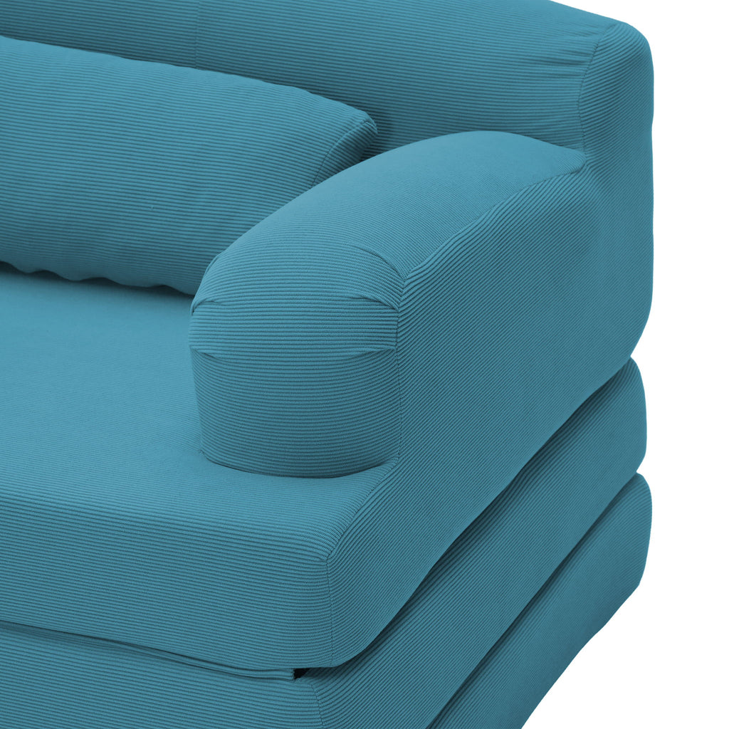 2 Seater Sofa Bed, Compact Foldable Floor Couch