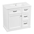 Modern Bathroom Vanity With Sink, 4 Drawers, Soft-Close Door, Adjustable Shelf