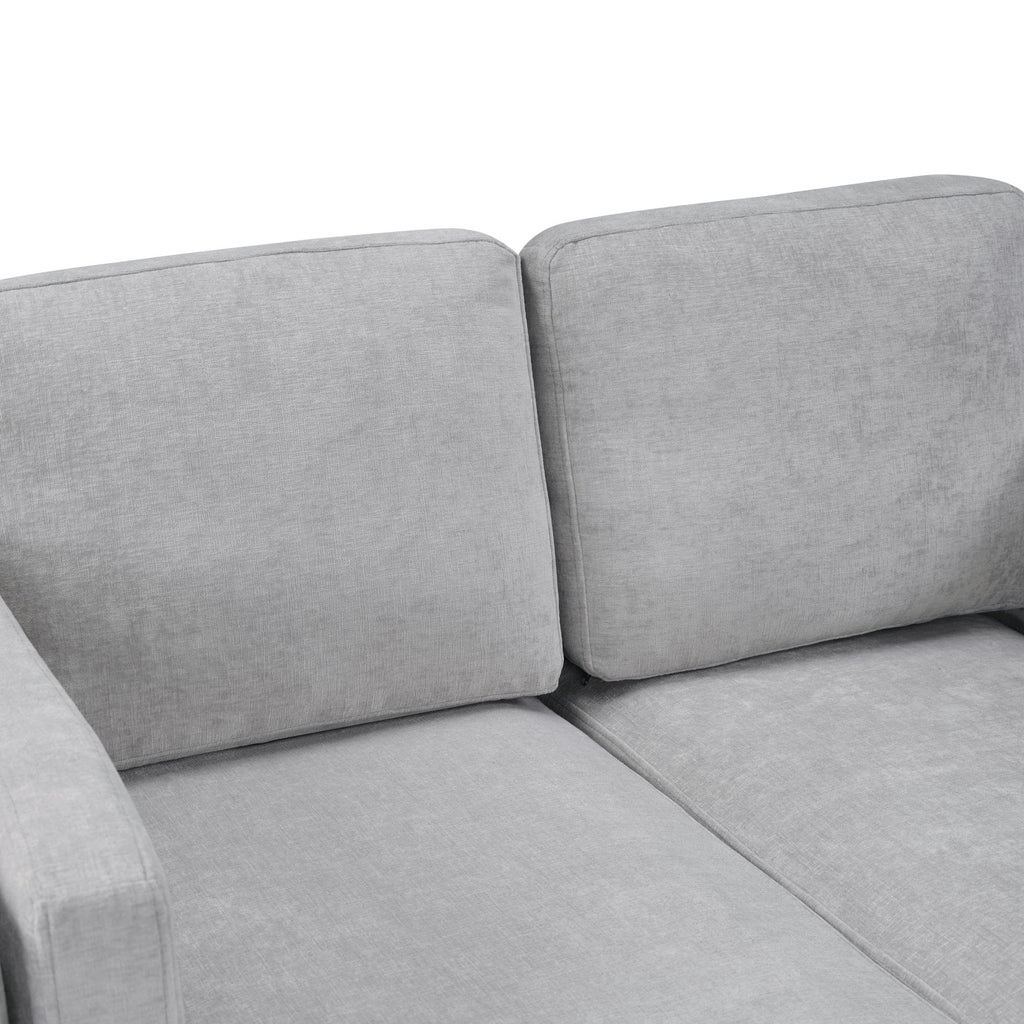 Chaise Lounge Sofa Bed With Dual Layer Armrests For Living Room