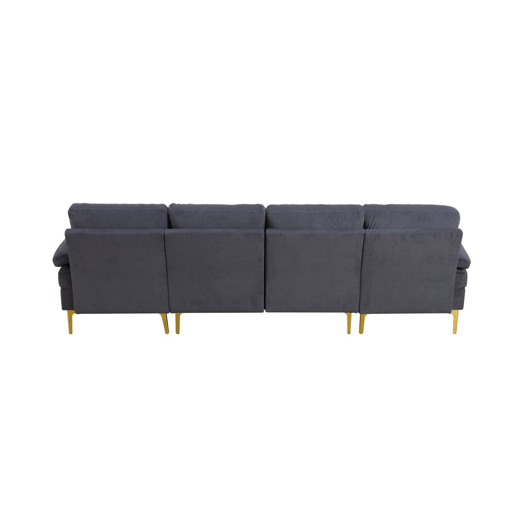 U - Shaped Sectional Sofa With Double Chaise