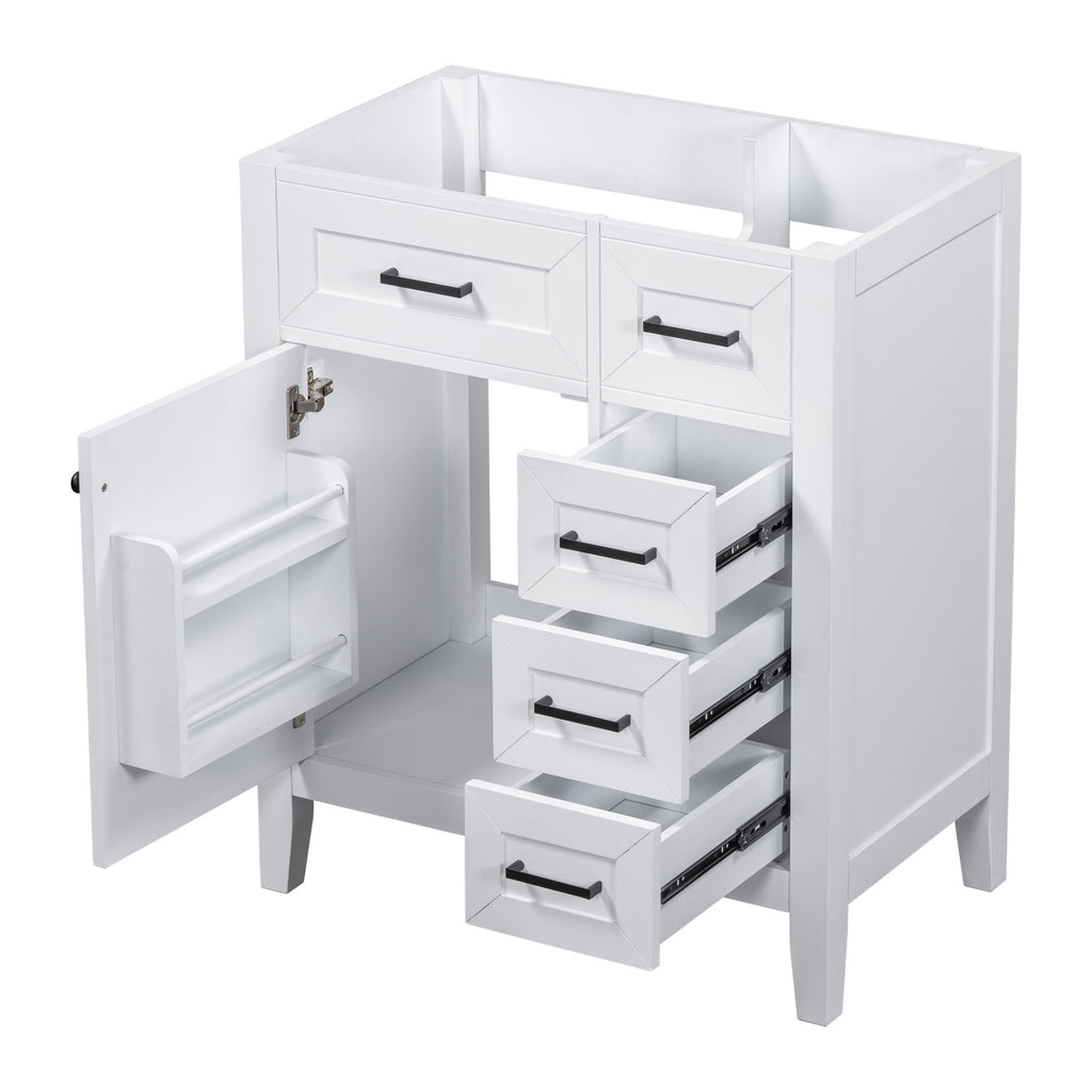 Modern Bathroom Vanity Base Only With Drawers, Freestanding Design