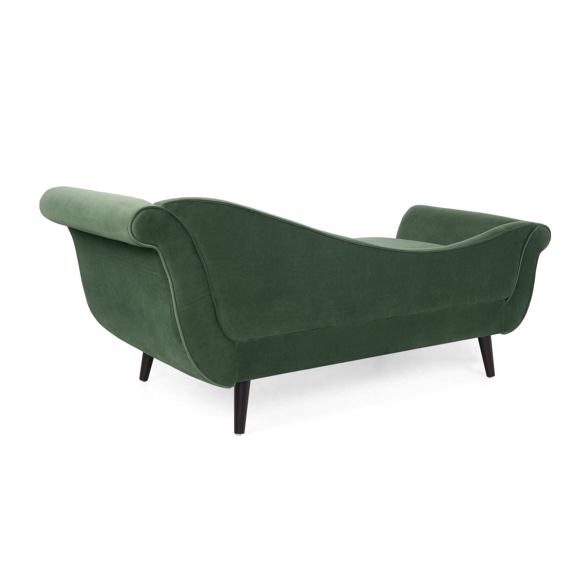 Auroral - Upholstered Chaise Lounge With Scrolled Arms And Tapered Legs