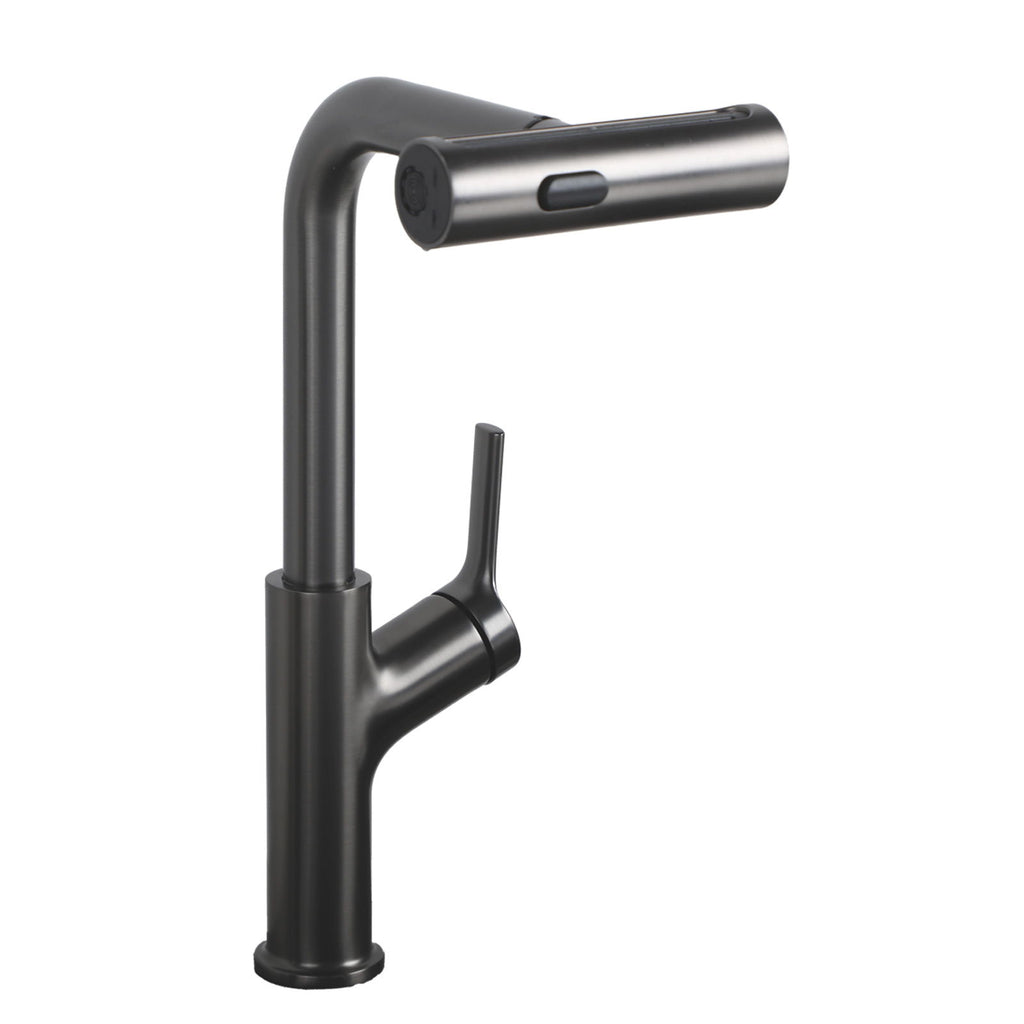Drop-In Stainless Steel Kitchen Sink With Pull-Out Faucet And Soap Dispenser