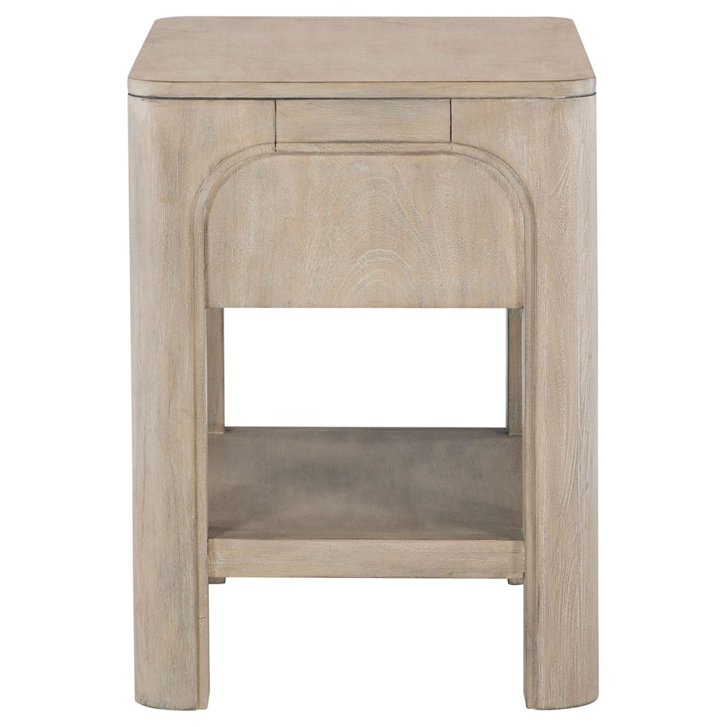 Flores - 1 Drawer Nightstand With Dual USB Ports - Mango Color