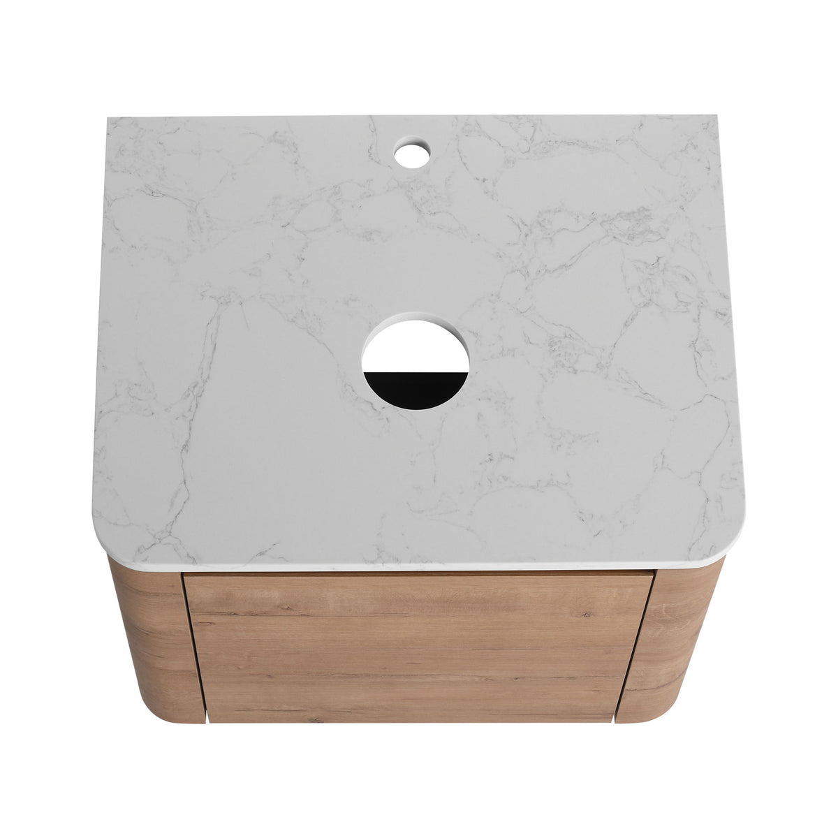 Wall Mounted Bathroom Vanity With Art Sink, 1 Storage Shelf, Soft Close Door
