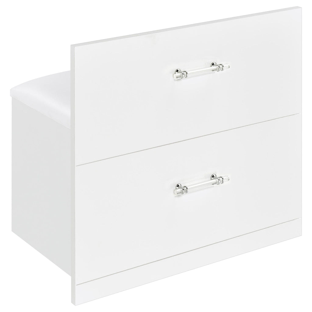 Kerr - 2 Drawer Makeup Vanity Table With Mirror And Stool