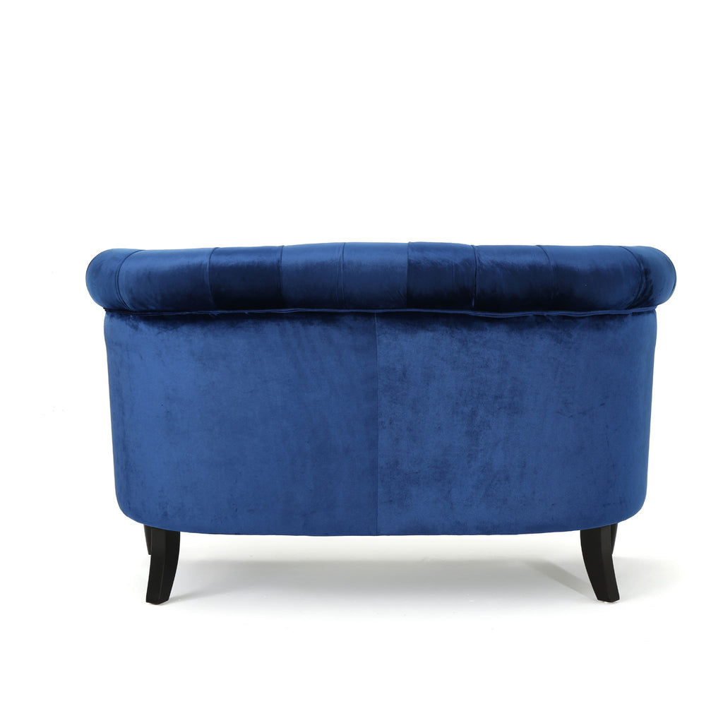 Antique Chesterfield Style Loveseat With Button Tufting