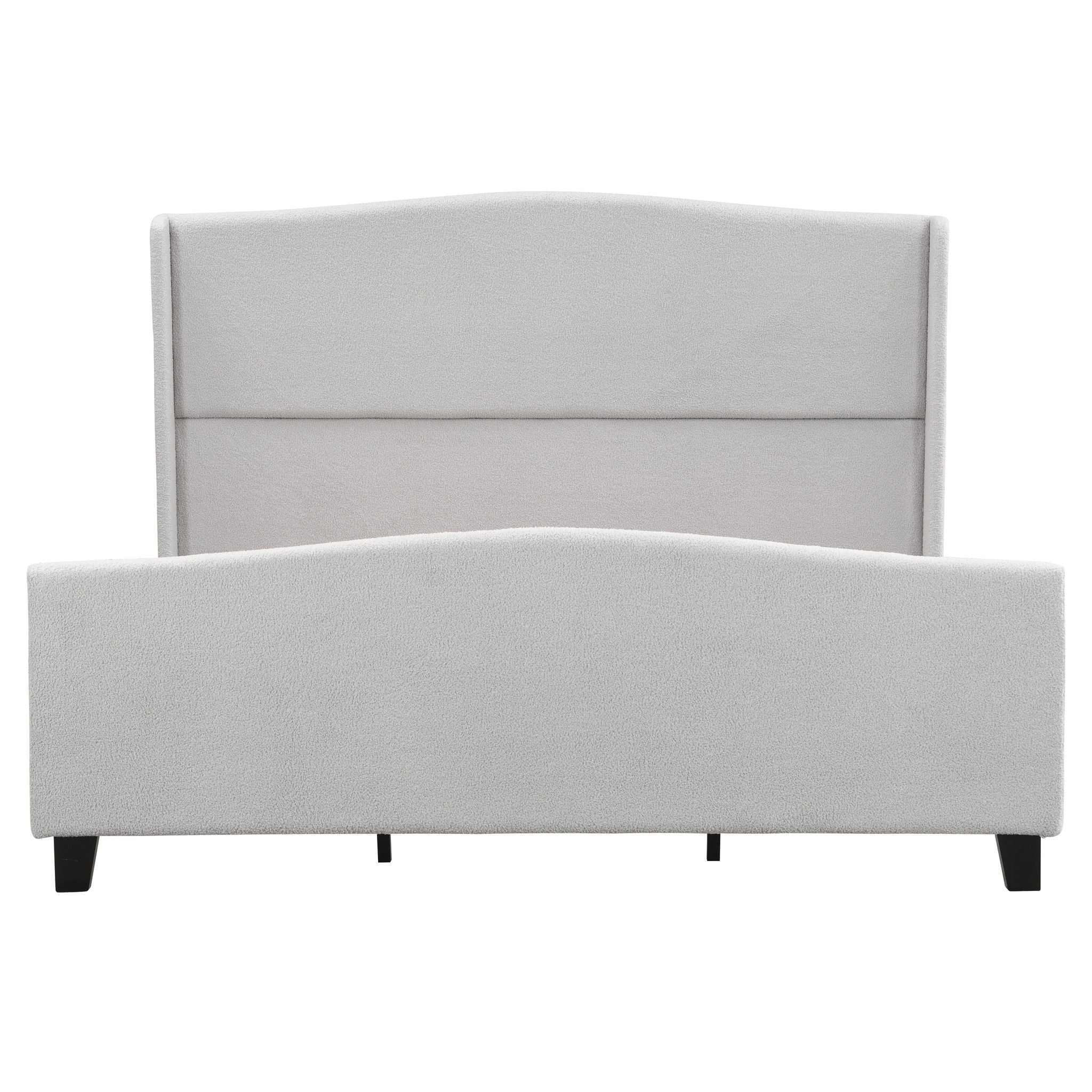 Platform Bed Frame With Tall Headboard And High Footboard