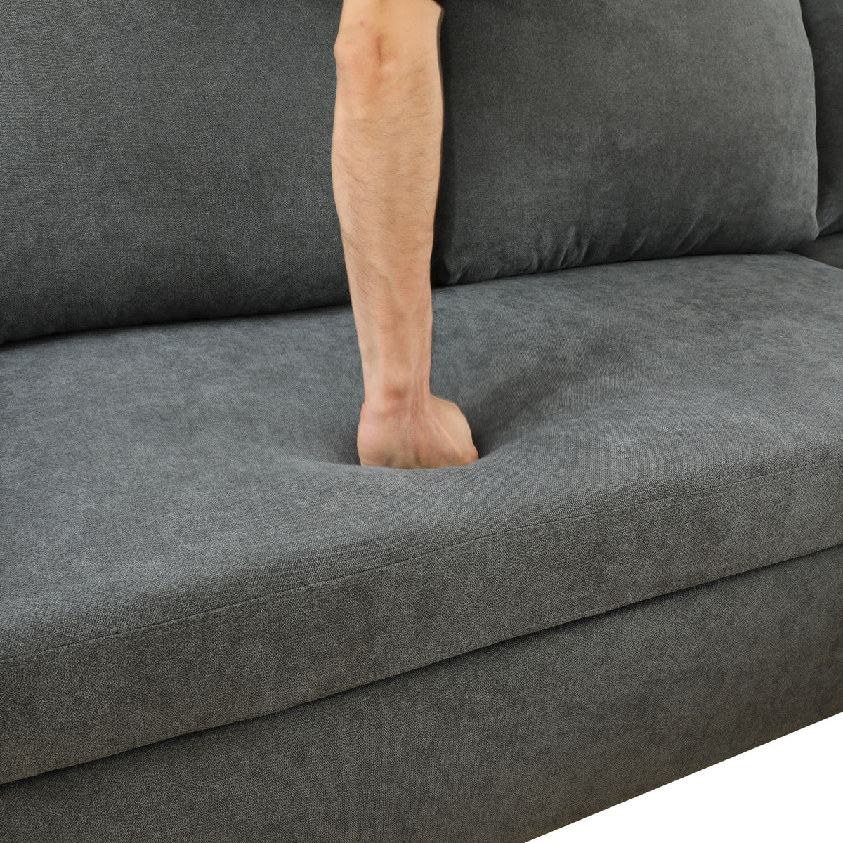 L - Shaped Convertible Sofa Bed With Storage Chaise