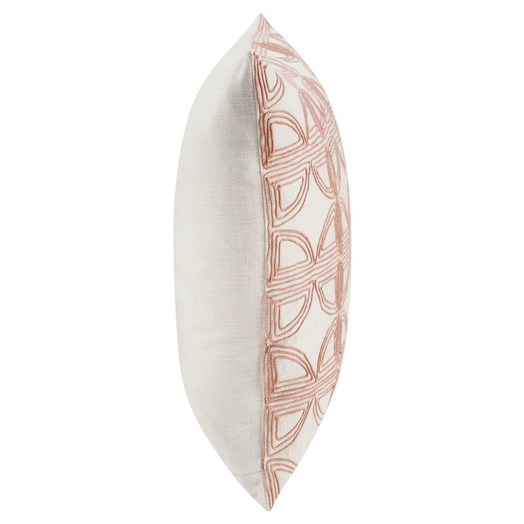 Elea - 22" x 22" Pillow - Ivory / Blush