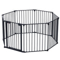 Adjustable Safety Gate Play Yard Metal Doorways Fireplace Fence Christmas Tree Fence Gate For House Stairs Gate Prohibited Area Fence