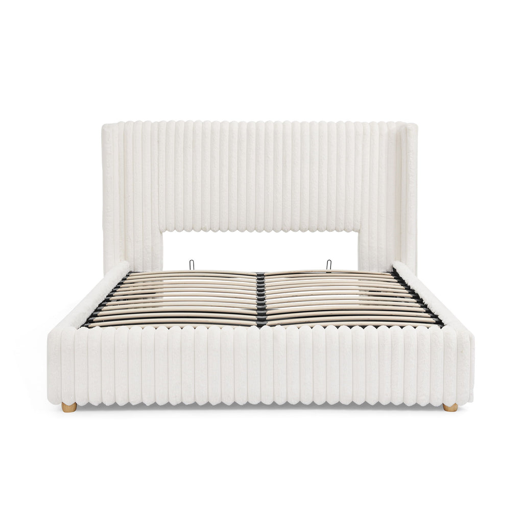 Functional Vertical Striped Bed With Gas Lift Storage