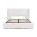 Functional Vertical Striped Bed With Gas Lift Storage
