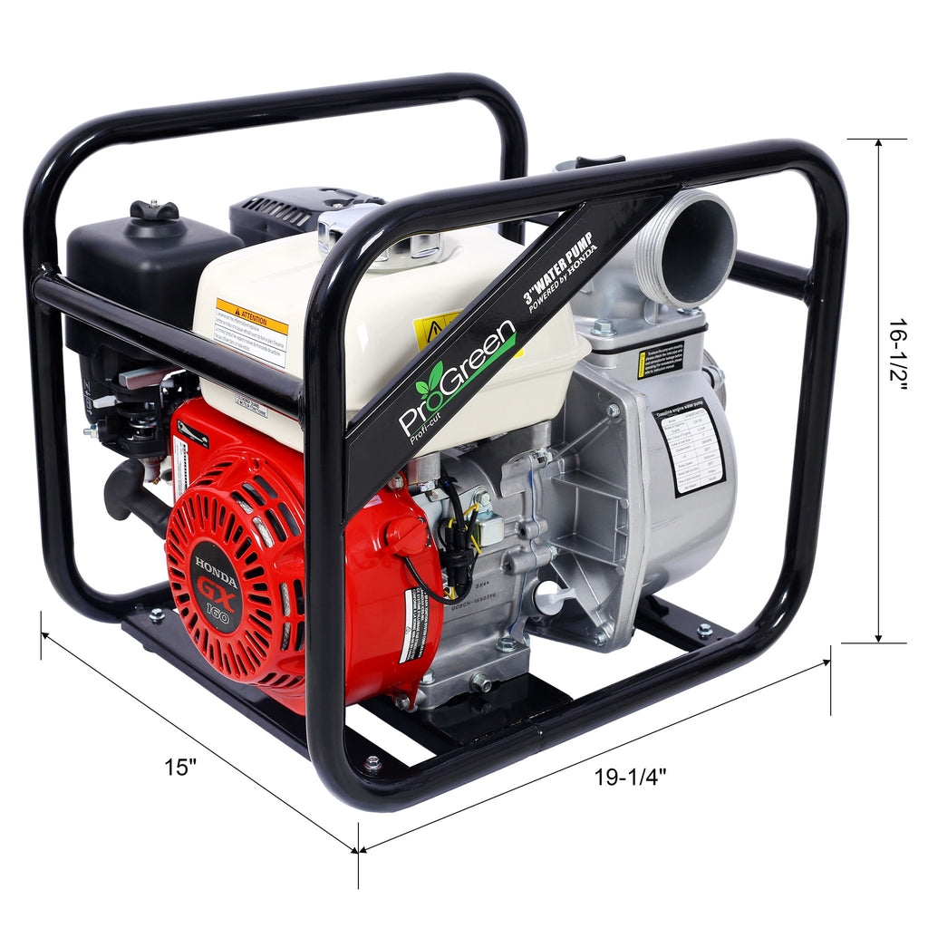 Honda - Gx160 Engine Water Pump 3" 264Gpm With 3In Npt Coupler - Black / Red