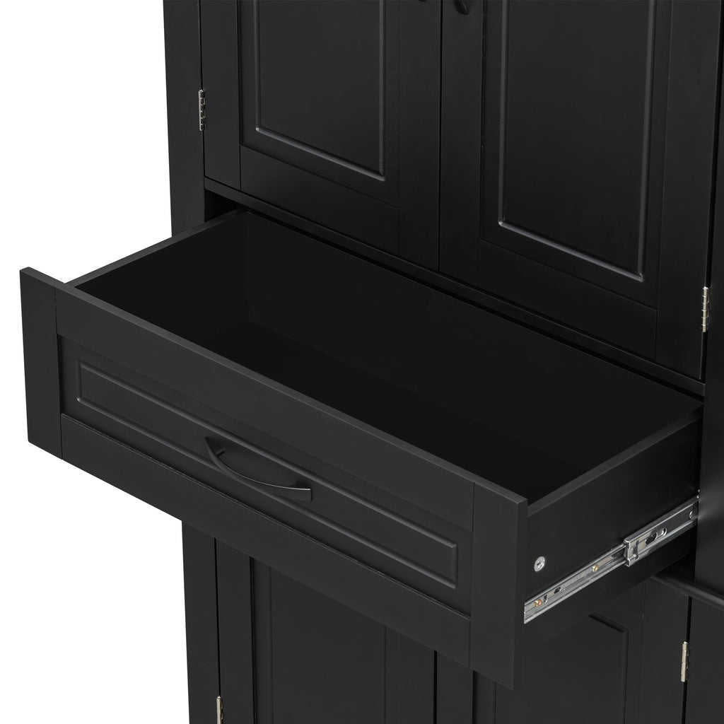 Bathroom Storage Cabinet With Multifunctional Storage Space, Drawer With Slide Rails, Adjustable Shelf