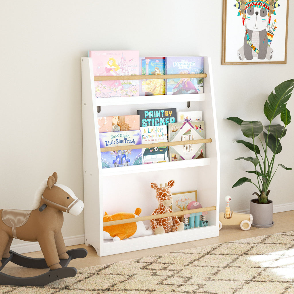 3 Tier Book Shelf, Compact Storage For Bedrooms