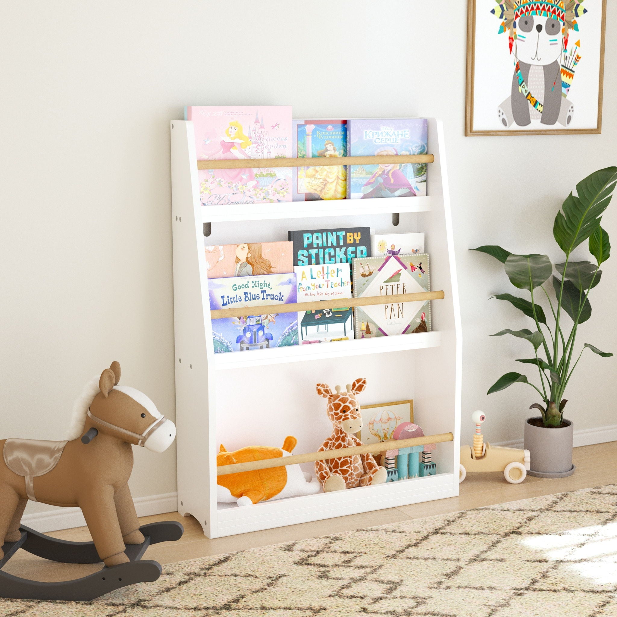 3 Tier Book Shelf, Compact Storage For Bedrooms