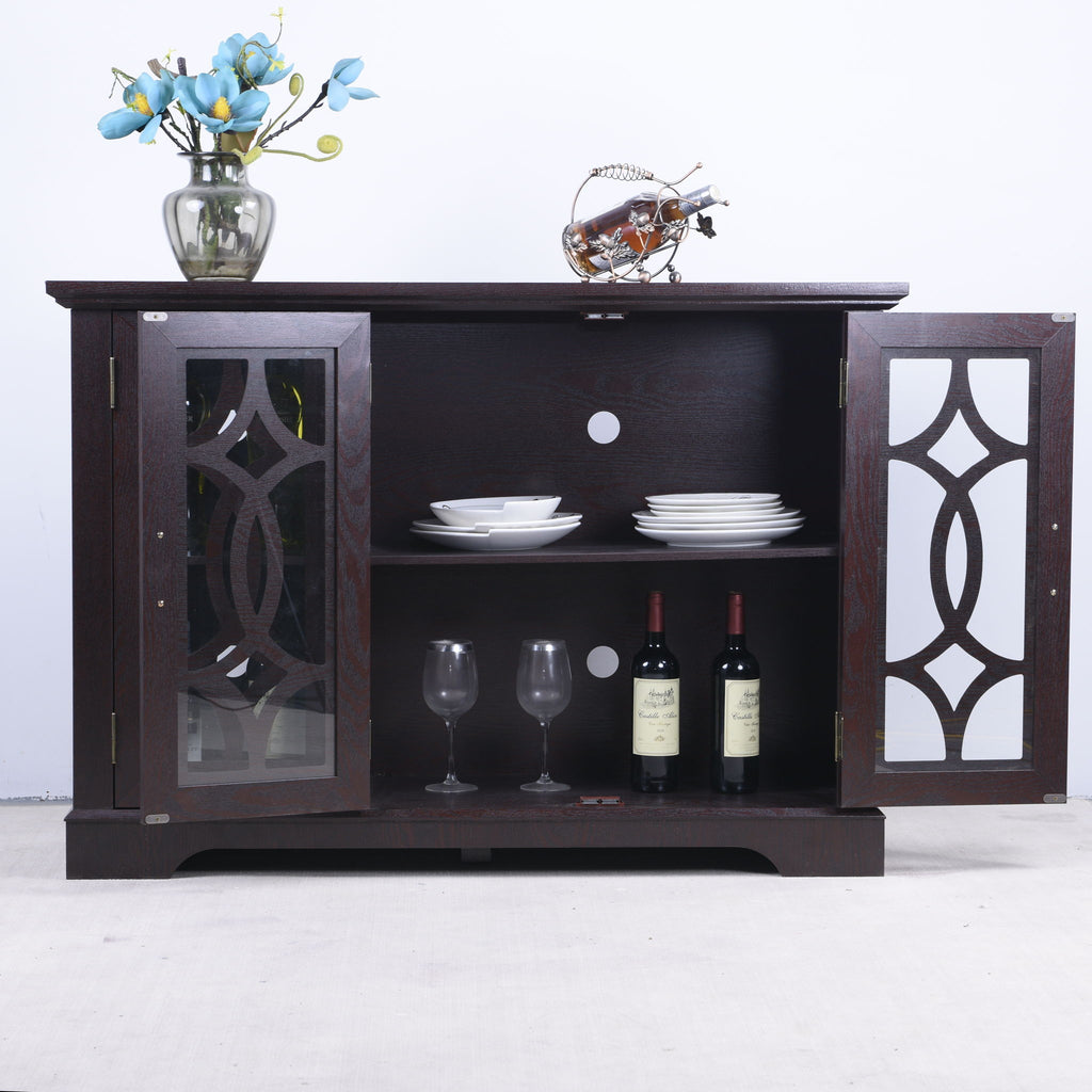 Spacious Sideboard With 3 Doors - Ox Blood Red