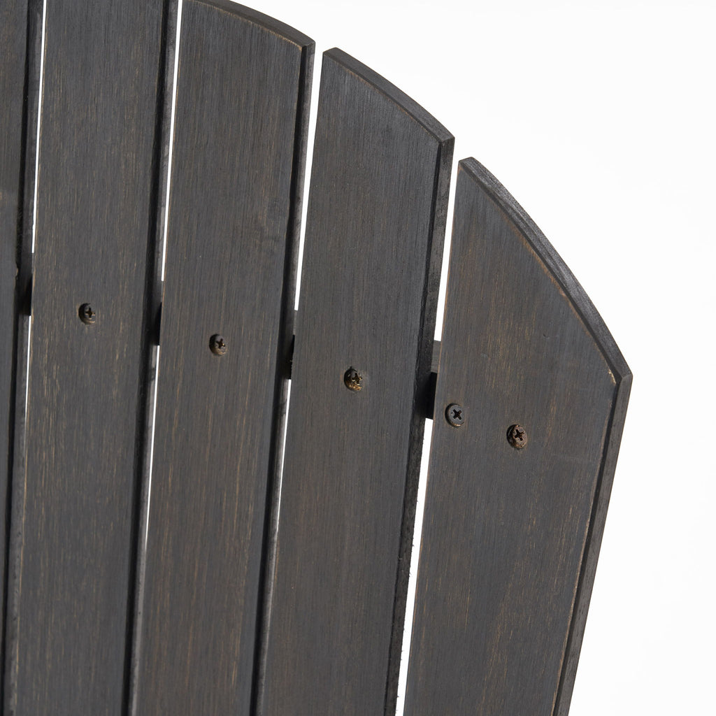 Outdoor Weather Resistant Acacia Wood Adirondack Dining Chairs (Set of 2)