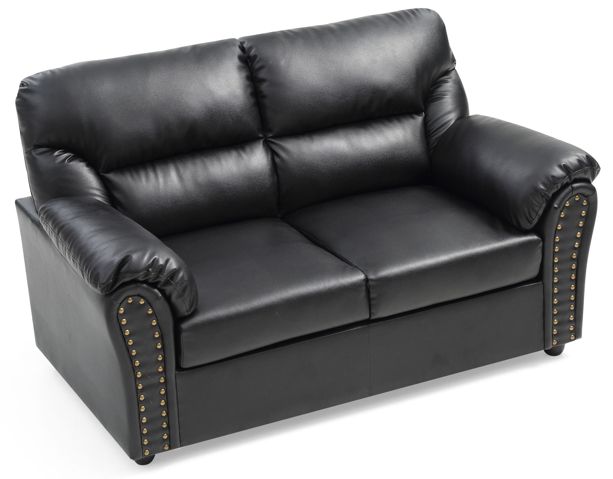 Padded Love Seat For Modern Living - Black