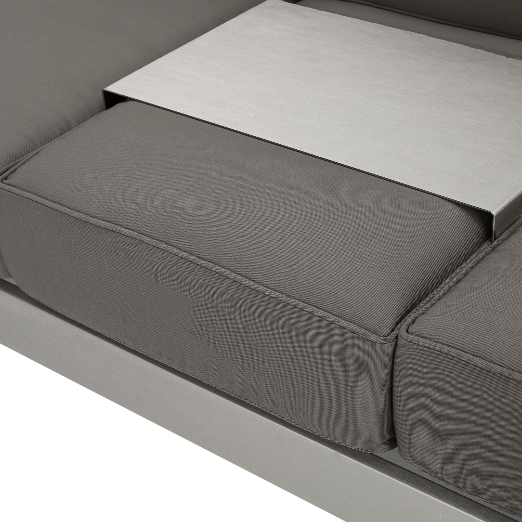 Cape Coral - Modern 3 Seater Sofa With Metal Tray