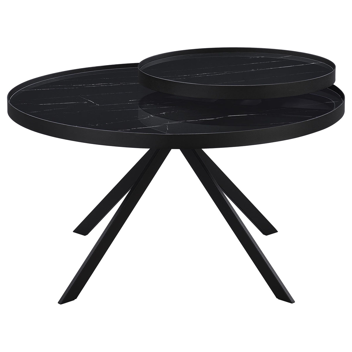 Shayne - Round Top Coffee Table With 2 Tier Design