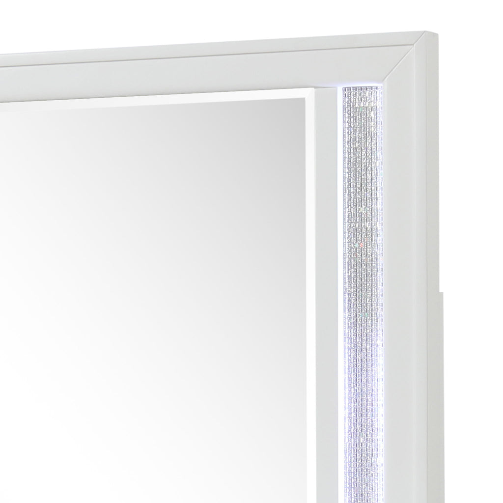 Abigale - Mirror For Dresser Top Made With LED (Includes Only Mirror) - White