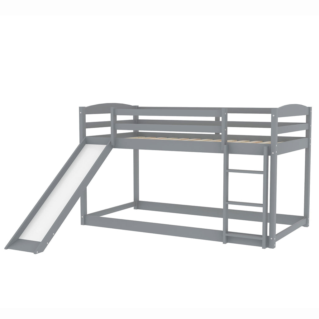 Durable Bunk Bed With Convertible Slide And Ladder