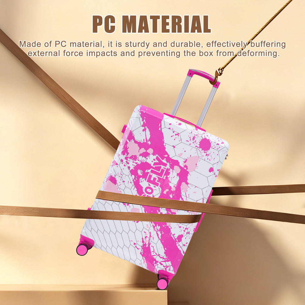 Luggage With Printed Pattern, Combination Lock