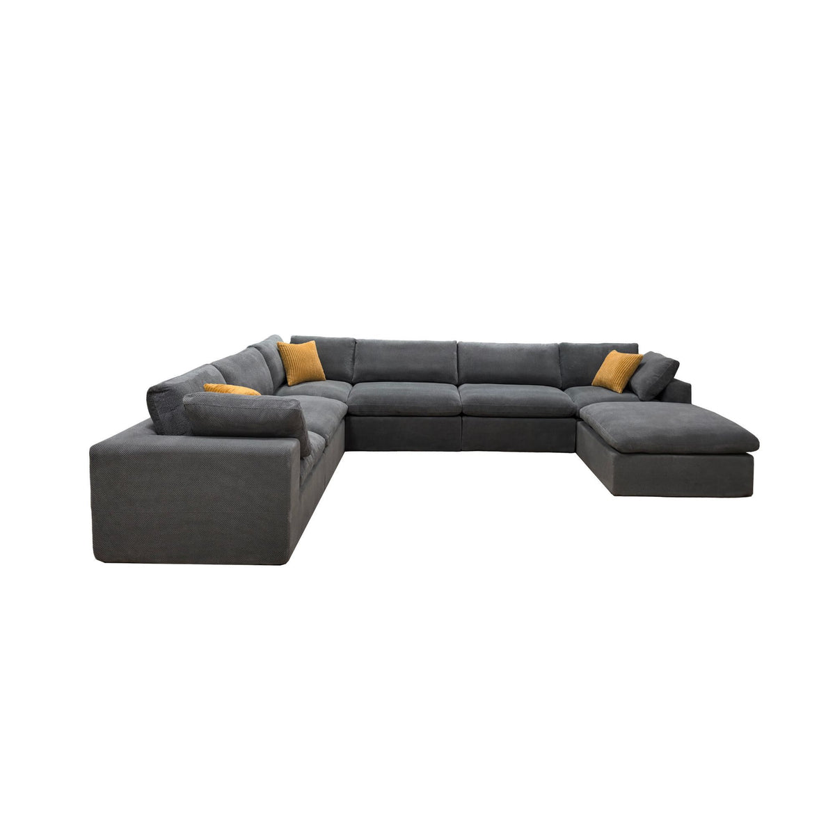 Custom Configuration Modular Sectional & Toss Pillows