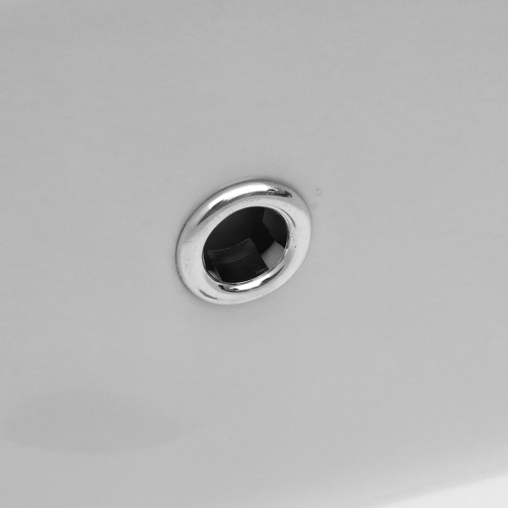 Undermount Bathroom Sink 22" X 15.25" With Overflow Sleek, High Temperature Fired, Stain Resistant, Smooth Polished Surface - White