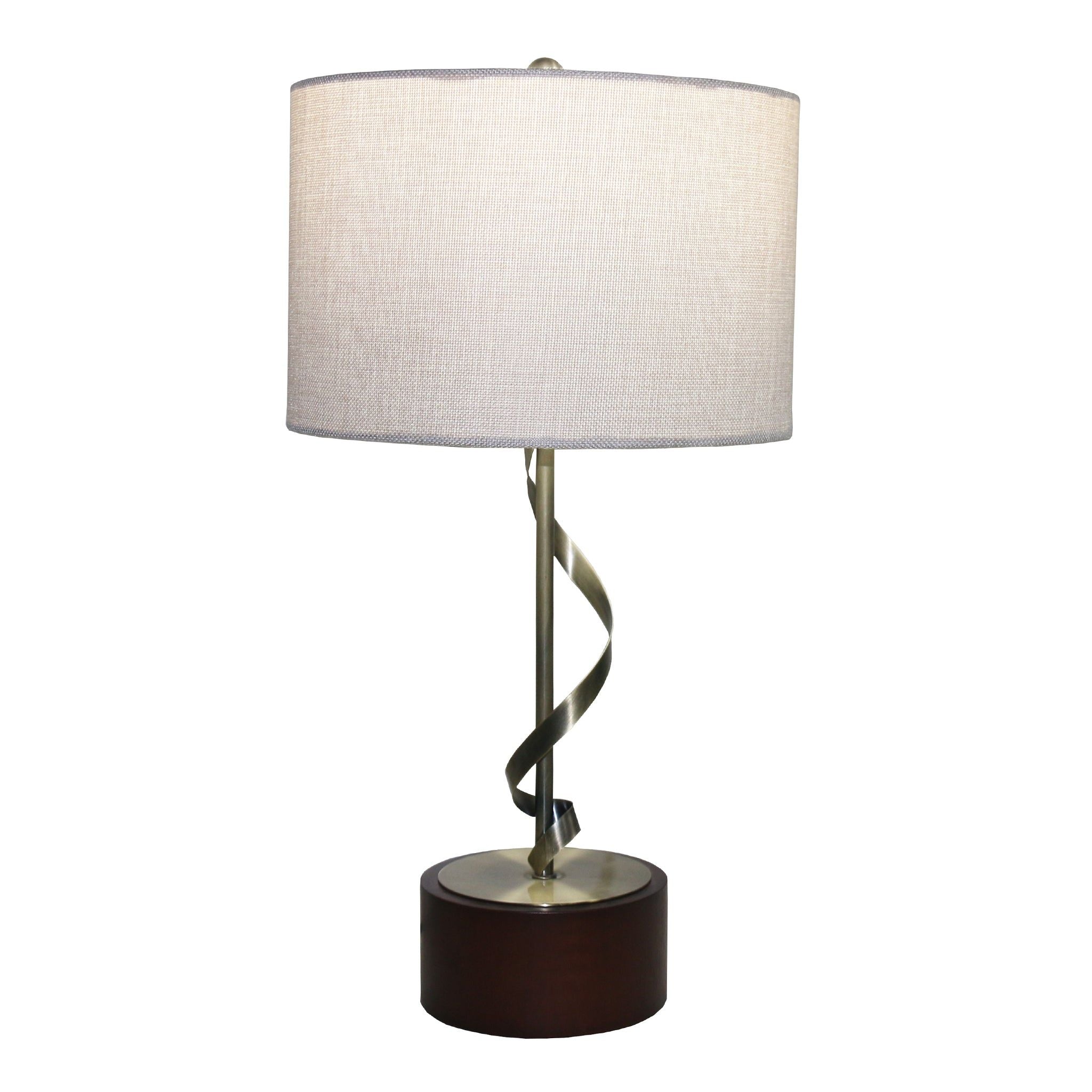 Nightstand Desk Lamp With Twisted Base - White