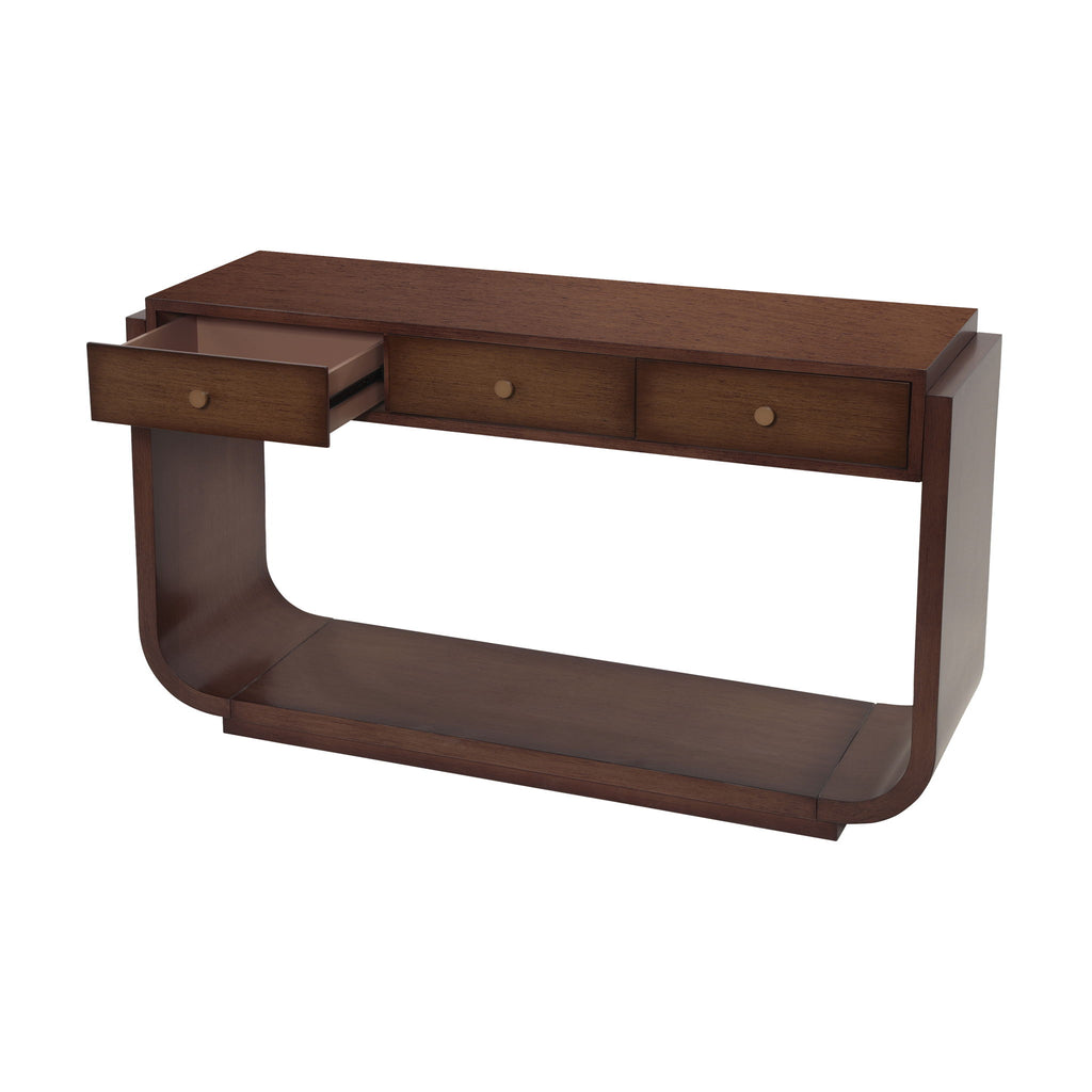 Console Table With 3 Drawers, Display Shelf