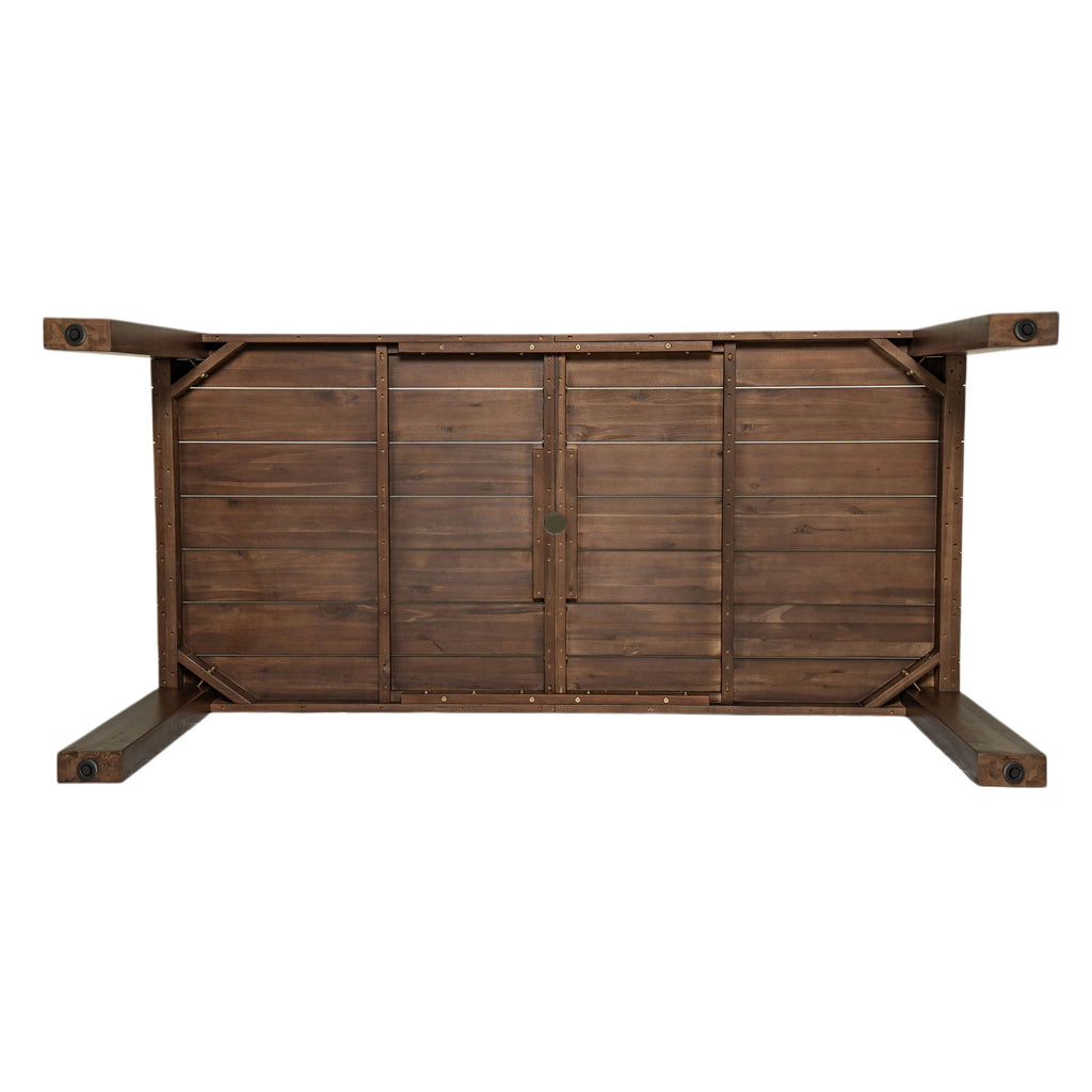 Rustic Patio Dining Set For 6 With Removable Cushions