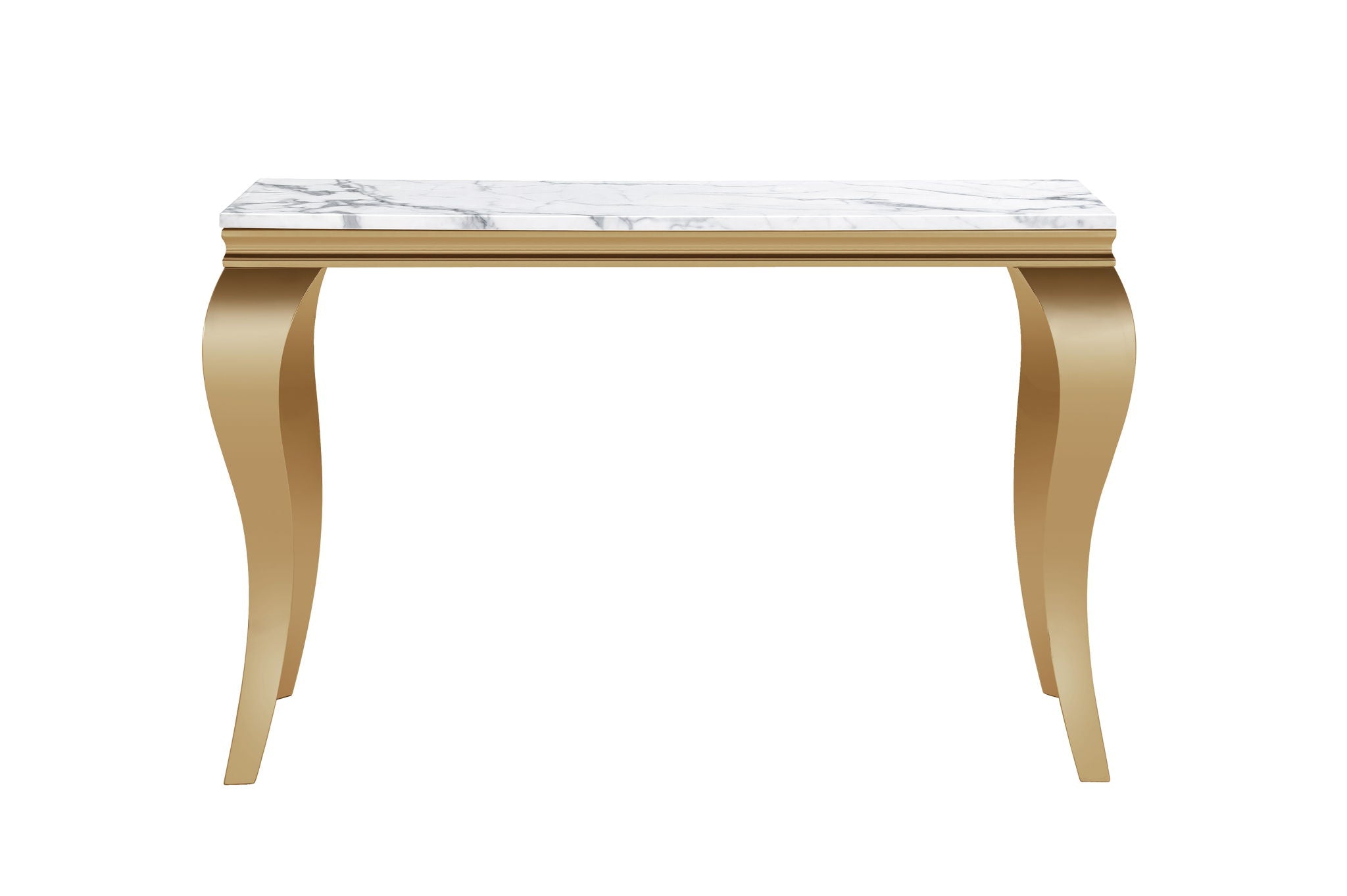 Marble Printed Rectangular Table, Stainless Steel Legs