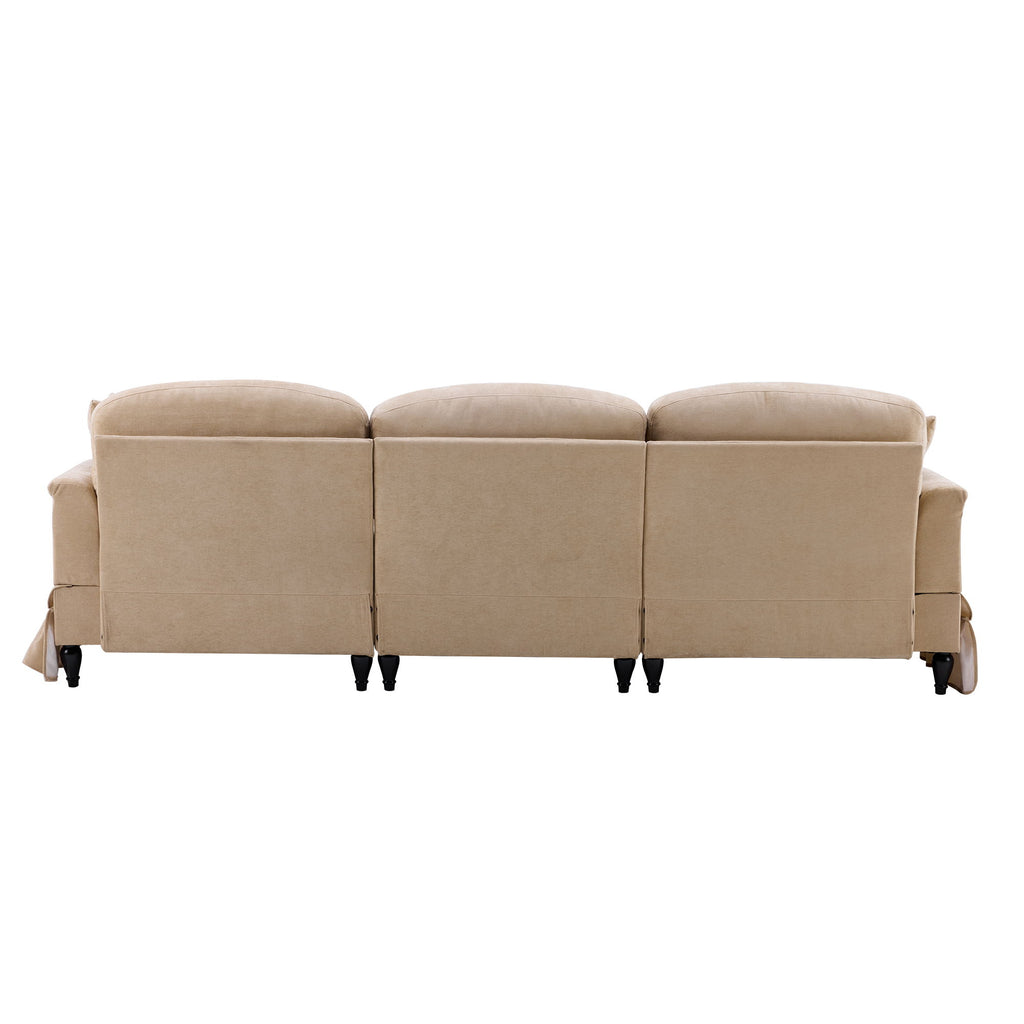 Cloud Sofa With Removable Ruffled Skirt With Ottoman And Flared Arms