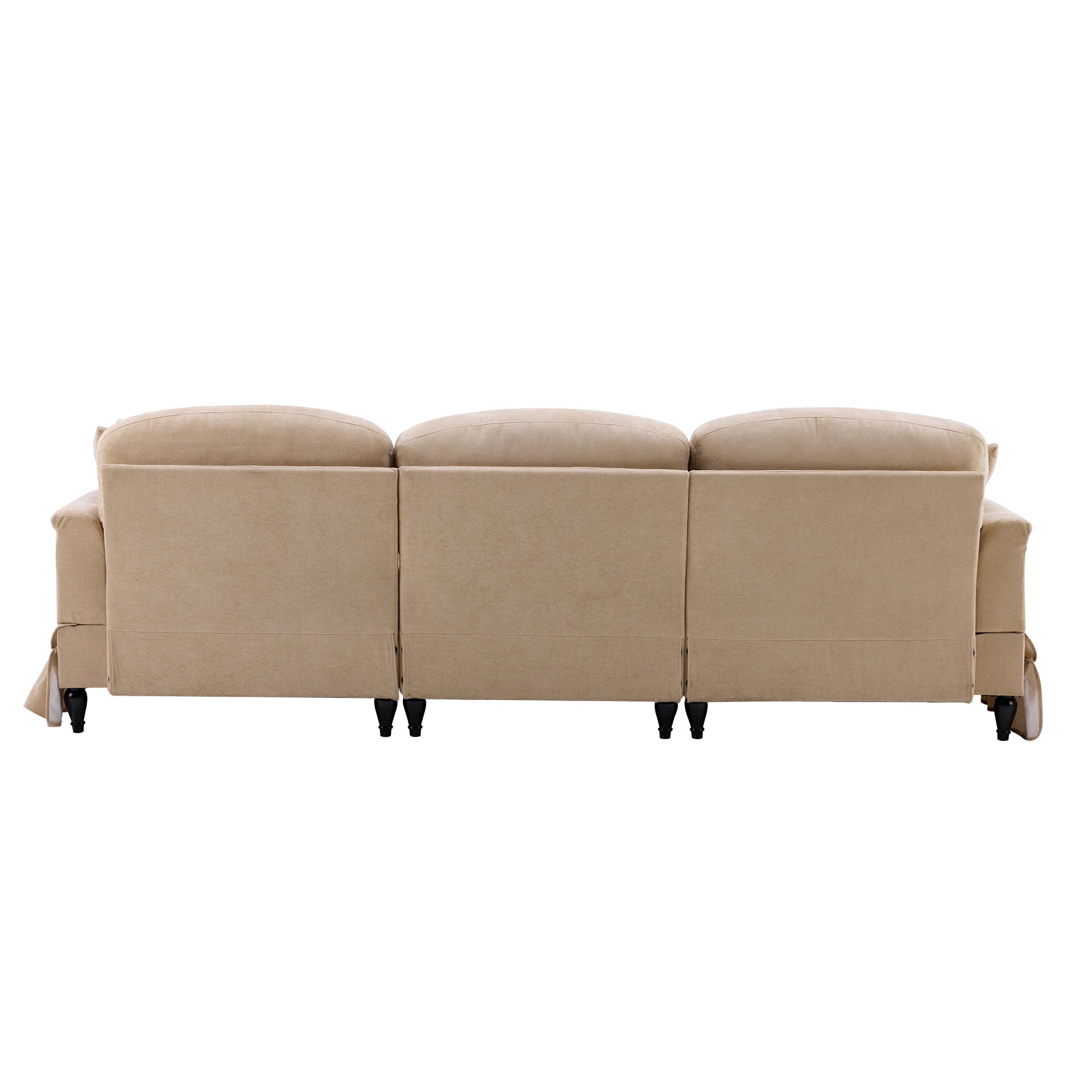 Cloud Sofa With Removable Ruffled Skirt With Ottoman And Flared Arms