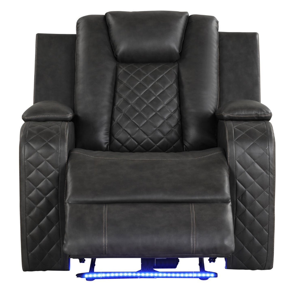 Benz - LED & Power Recliner With Adjustable Headrests And Ambient LED Lighting