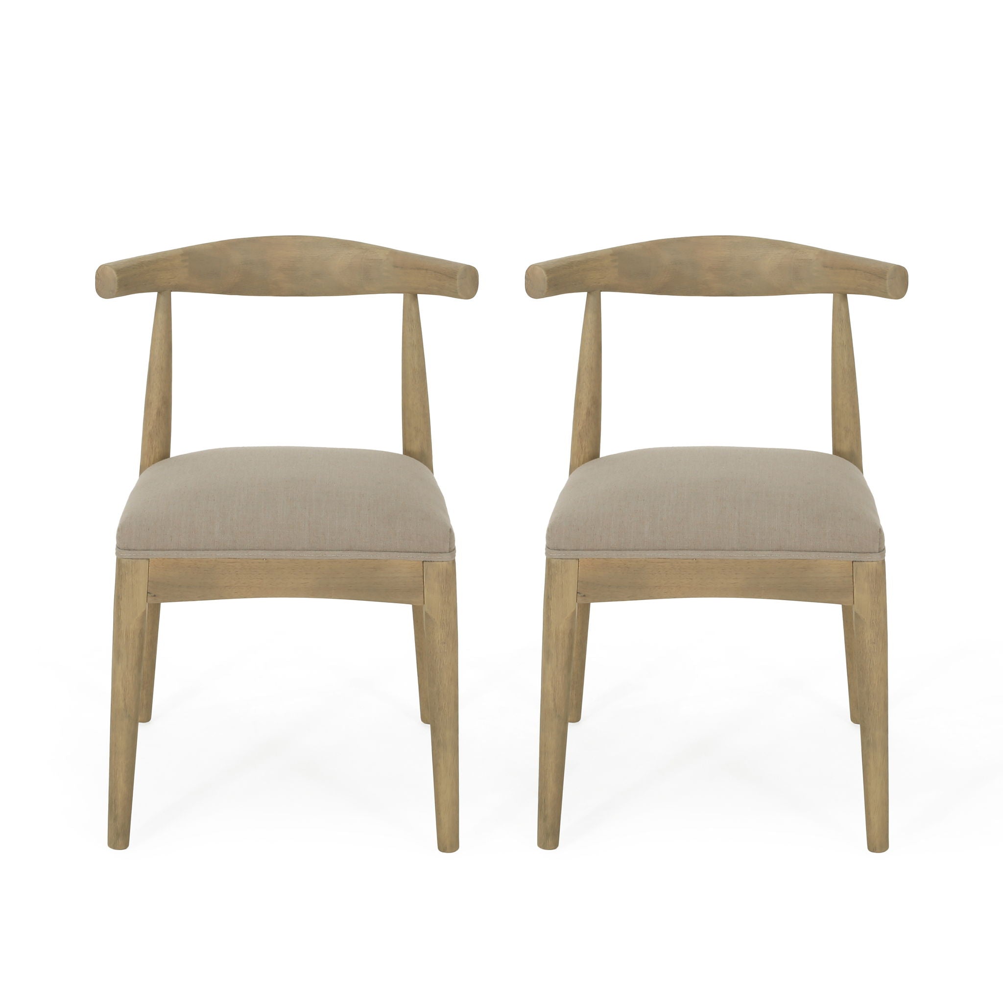 Mid Century Modern Dining Chair Set With Upholstered Seating