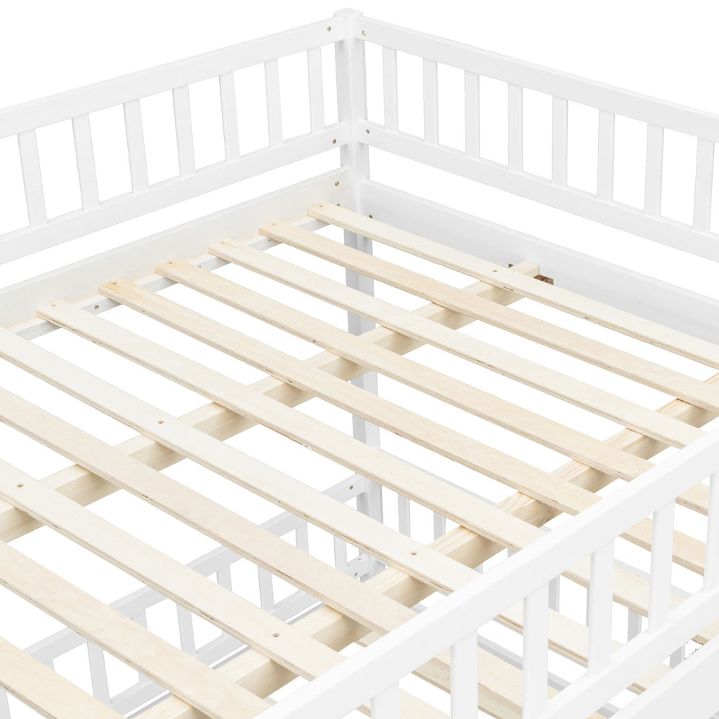 Bunk Bed With Ladder And Guardrails