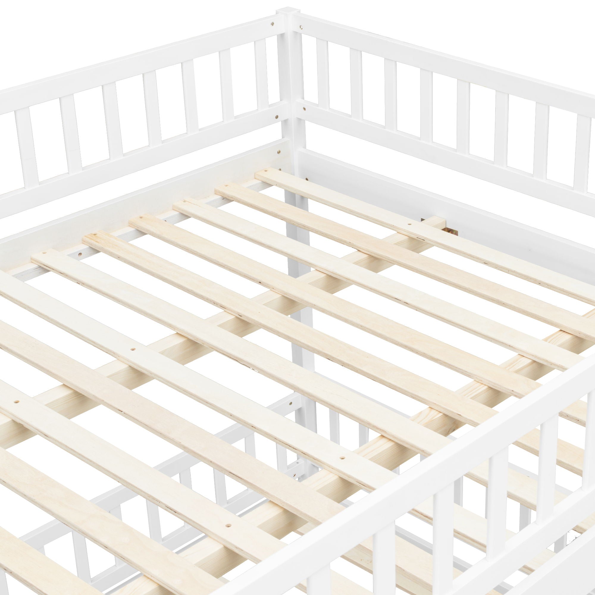 Bunk Bed With Ladder And Guardrails