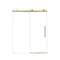 Frameless Single Sliding Shower Door With Handle And Square Tube Track